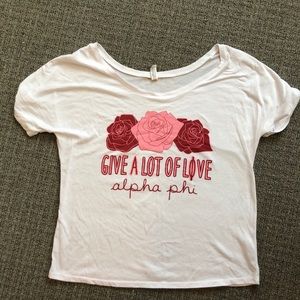 Alpha Phi “Give a lot of love” shirt